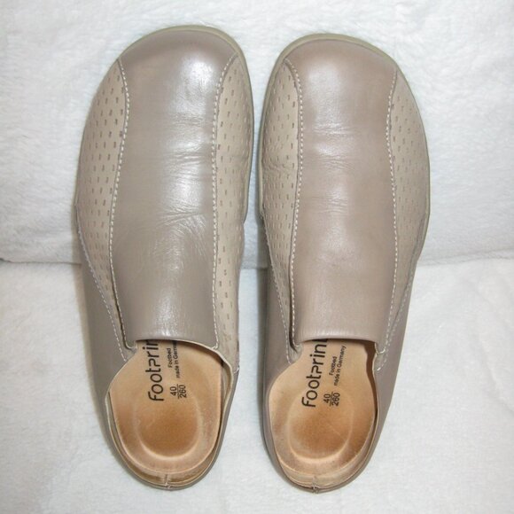 Birkenstock Footprints TRIESTE Beige/Moonstruck Leather Slip on 40 N US W 9 M 7 - Picture 3 of 14